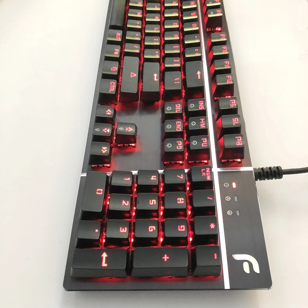 Игровая Проводная Механическая клавиатура DEARMO 104key с подсветкой ось LK 100