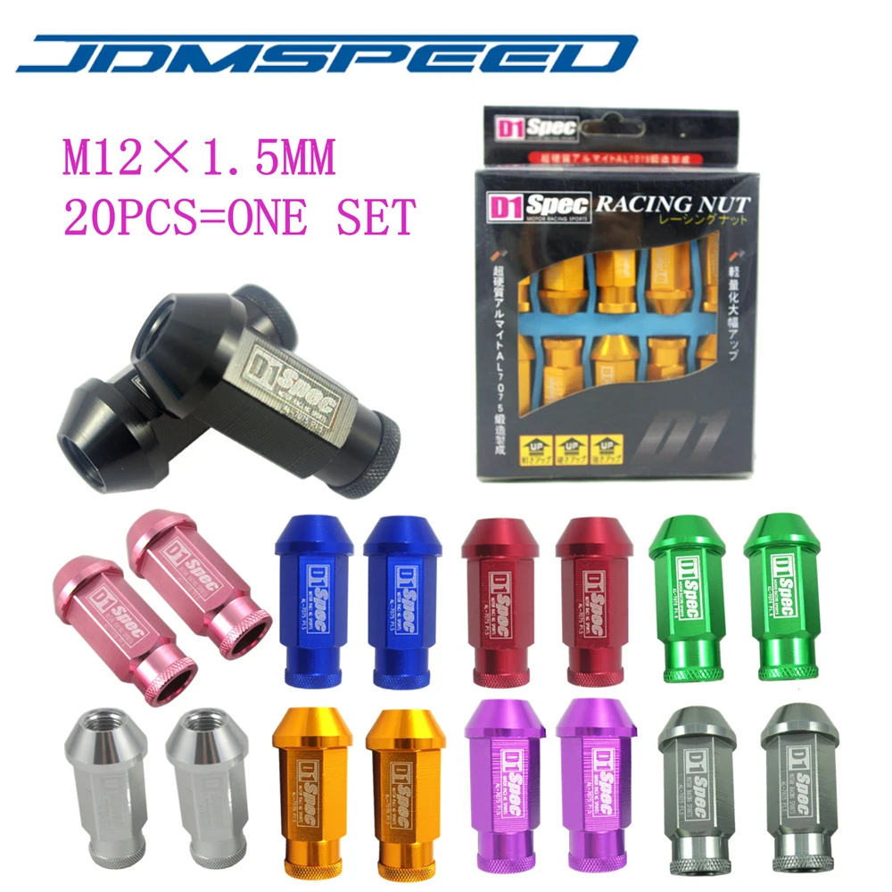 Xpower 20 шт./компл. универсальные гайки для гоночных колес D1 SPEC JDM M12x1.5 мм HONDA TOYOTA