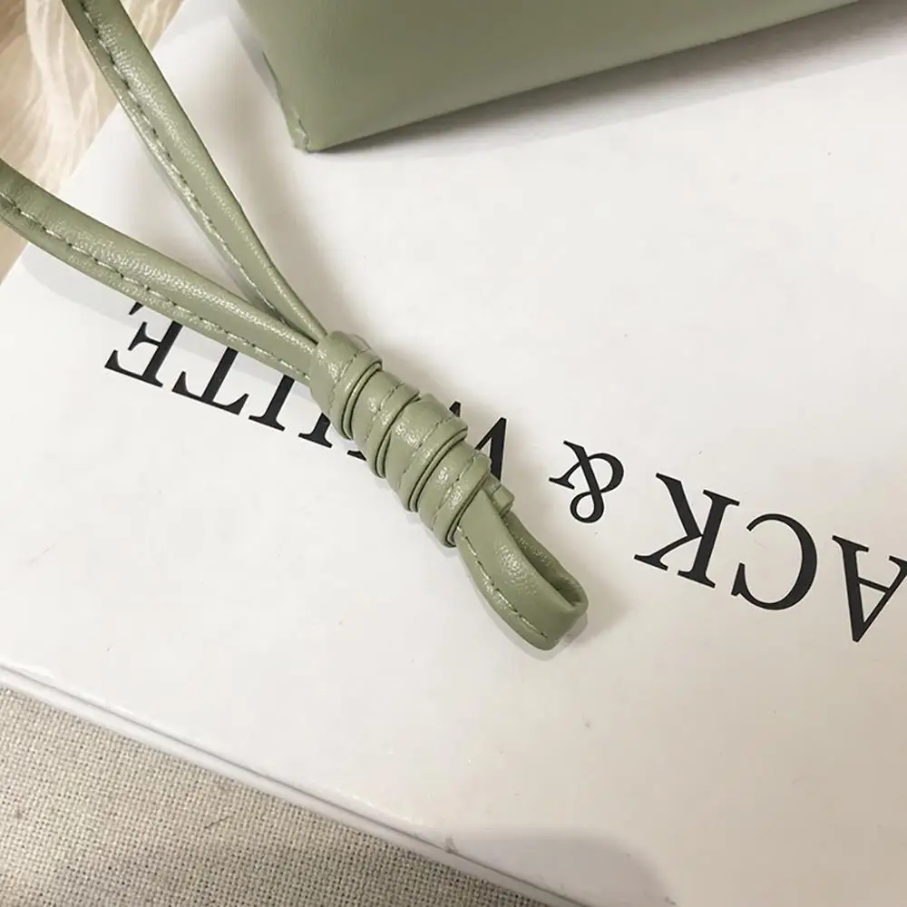 Мятная сумка-мешок кожаная сумка через плечо для женщин маленькие сумки на