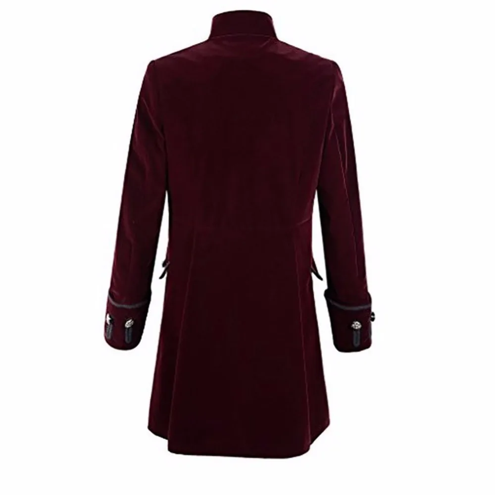 Мужское пальто в стиле стимпанк длинное готическом с длинным рукавом на весну и