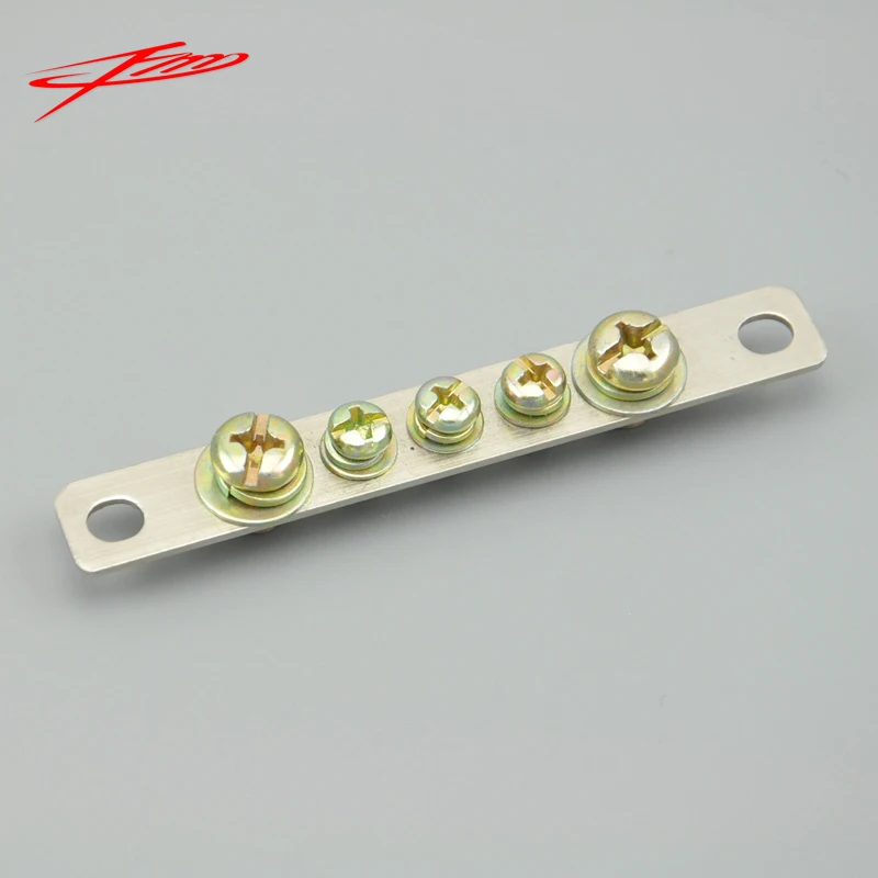 250V 15A 5way 7 Way 10 way прямой заземляющий провод ряд медный Электрический бар клеммный