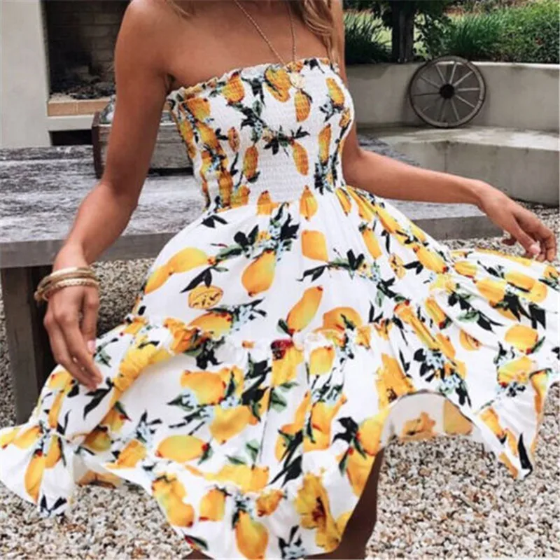 New2018 горячая Распродажа Летняя женская одежда Грудь wrap собирать талии платье