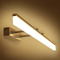 9w12w14w16w led smd 2835 acrylic wall sconce light fixture retractable mirror front lamp adjustable bedroom goldsilver shell
