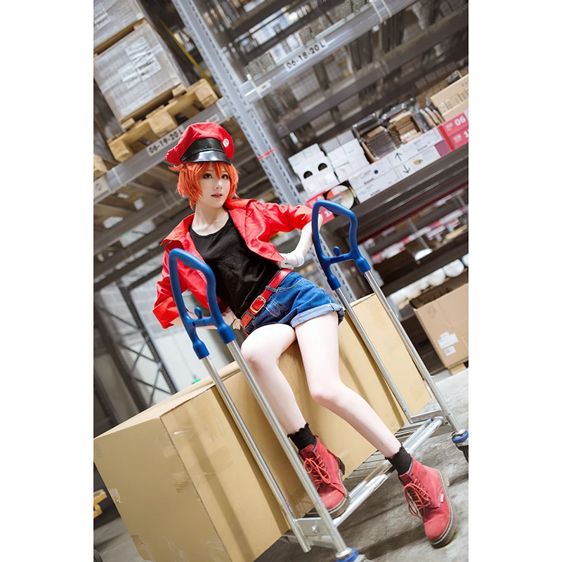 ROLECOS аниме Hataraku Saibou AE3803 Косплей костюмы эритроцитов Костюм клетка на работе