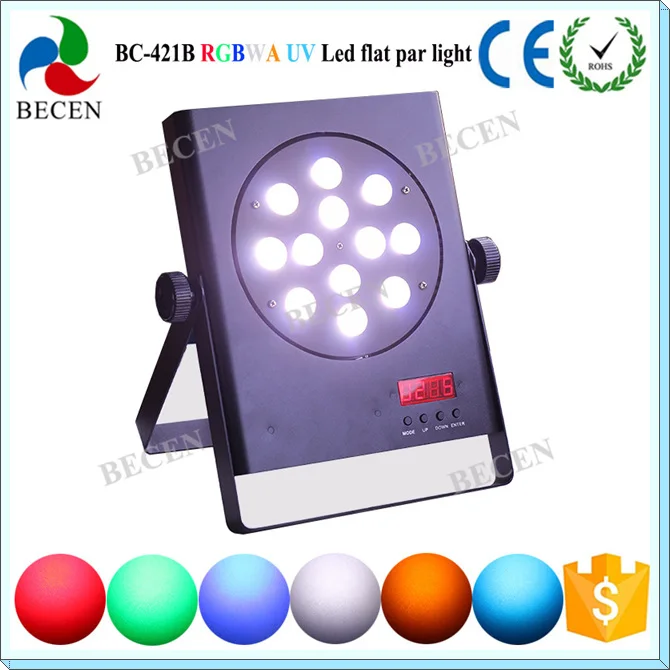 BECEN 1 10 шт. 12X18w rgbwa uv 6in1 светодиодный плоский par прожектор для сцены dj освещение|rgbwa