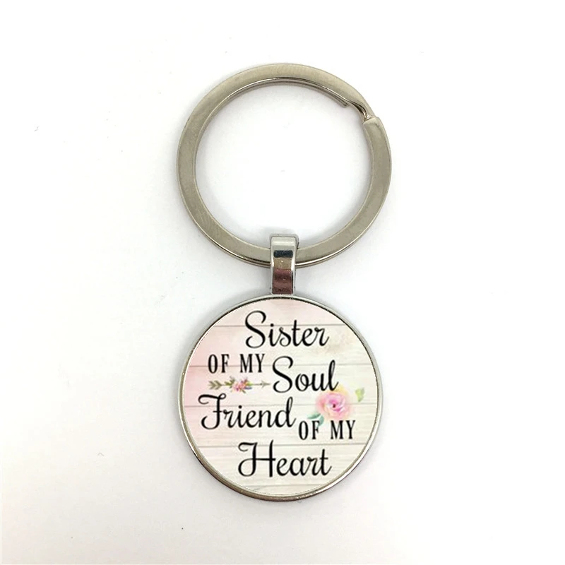 Брелок с надписью SISTER of my Soul FRIEND Heart|Брелоки| |