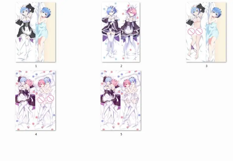 Июль 2016 года Обновление Re:Zero-start Life in other World-наволочка с рисунком Rem &amp Ram наволочка