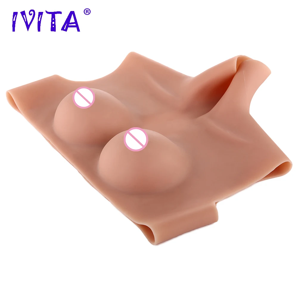 Реалистичная силиконовая грудь IVITA 1150 г форма груди поддельные для трансвеститов