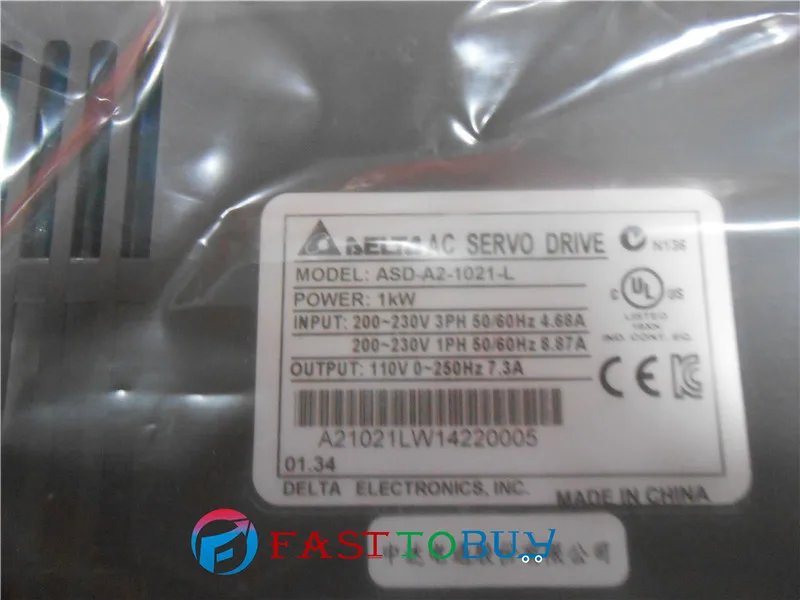 ASD-A2-1021-L Delta AC Servo Drive 1ph 220В 1KW 7.3A с полным закрытым управлением | Строительство и