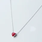 Богемные серебряные ожерелья с красным сердцем для женщин, Яркие Рождественские Украшения