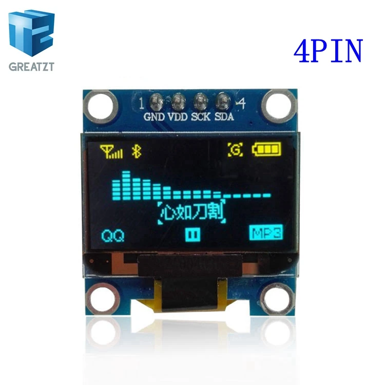 0.96 4PIN YellowBlue 0,96 дюймов IIC Серийный желтый синий OLED дисплей модуль 128X64 IEC SSD1306 12864 плата с ЖК-экраном GND VCC SCL SDA 0,9" для Arduino - Цвет: 0.96 4PIN YellowBlue