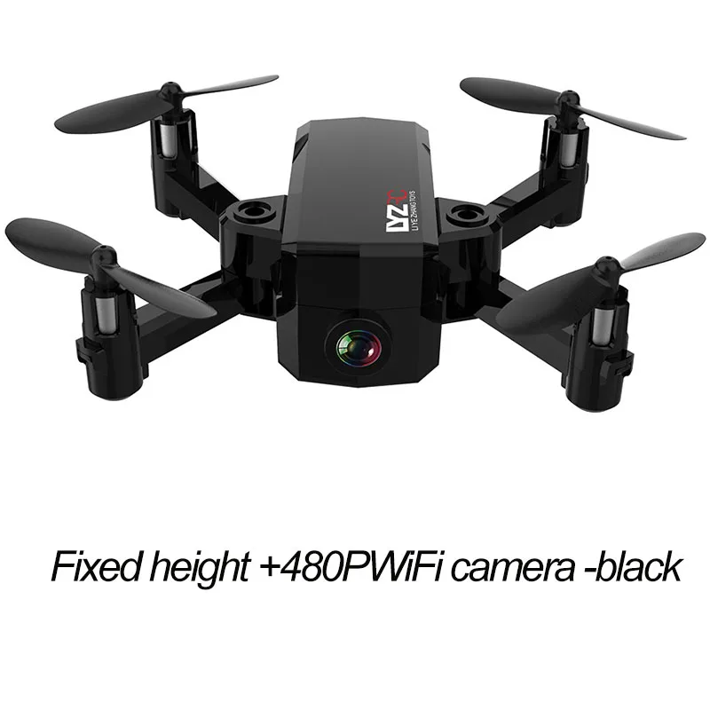 480p camera black Мини оптический воздушный Дрон с камерой hd 720p WiFi приложение управления RC Вертолеты красочные огни rc игрушки Радиоуправляемый игрушечный вертолет для детей - Цвет: 480p camera black