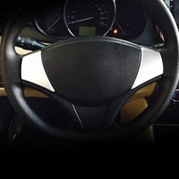 for toyota viosyaris sedan 2014 2015 2016 abs matte steering wheel button frame accessories cover trim 2pcs