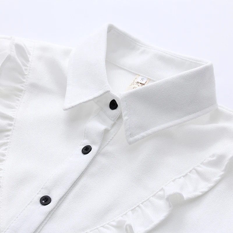 

Quality Women Corduroy White Blouses Lantern Long Sleeve Sweet 2019 Spring Shirts For Woman Turn-down Shirt Solid Color Tops