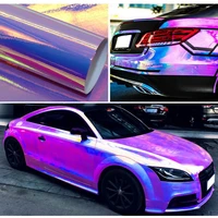 Premium Rainbow Mirror Vinyl Film Holographic Film Rainbow Chrome Vinyl Motorcycle Automobiles Car Styling Stickers Accessories
