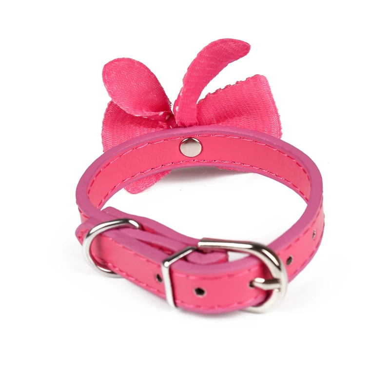 Регулируемое кожаное ожерелье для собак и кошек 6 цветов|Воротники| |