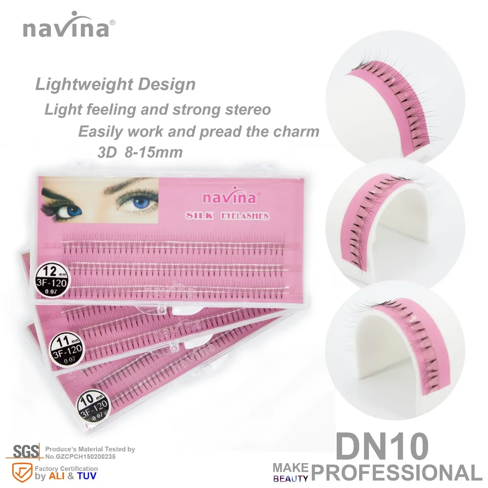 Накладные ресницы для макияжа navina легкие и exquisit шелковые Curl C толщина 0 07 мм