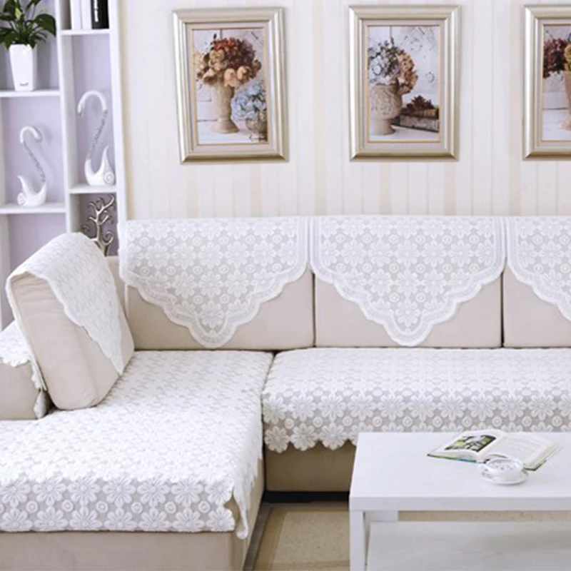 Кружевной чехол для дивана на угловом диване стрейч Чехлы Мебели чехлов