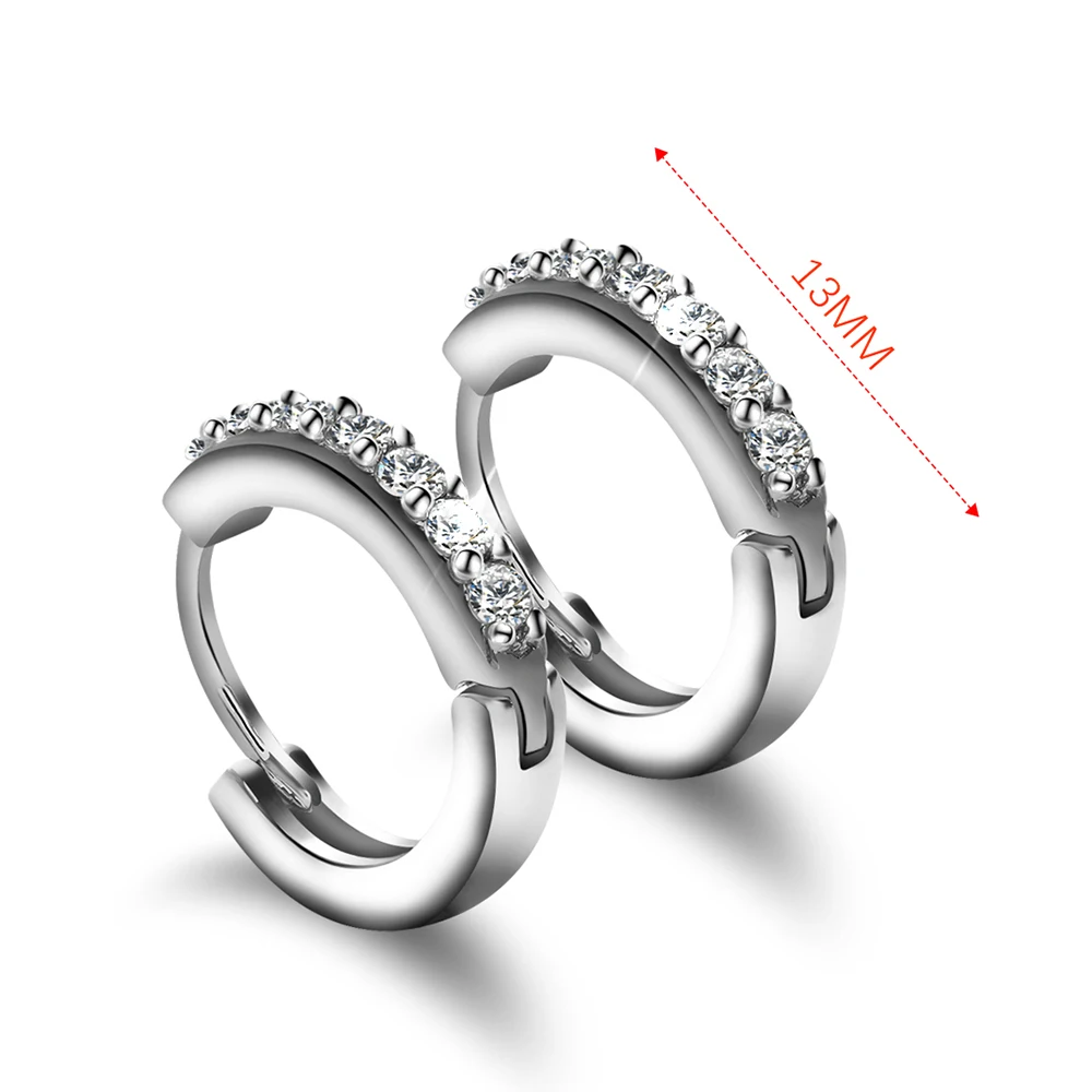 Прозрачные белые серьги гвоздики кристаллы оптовая продажа однотонные