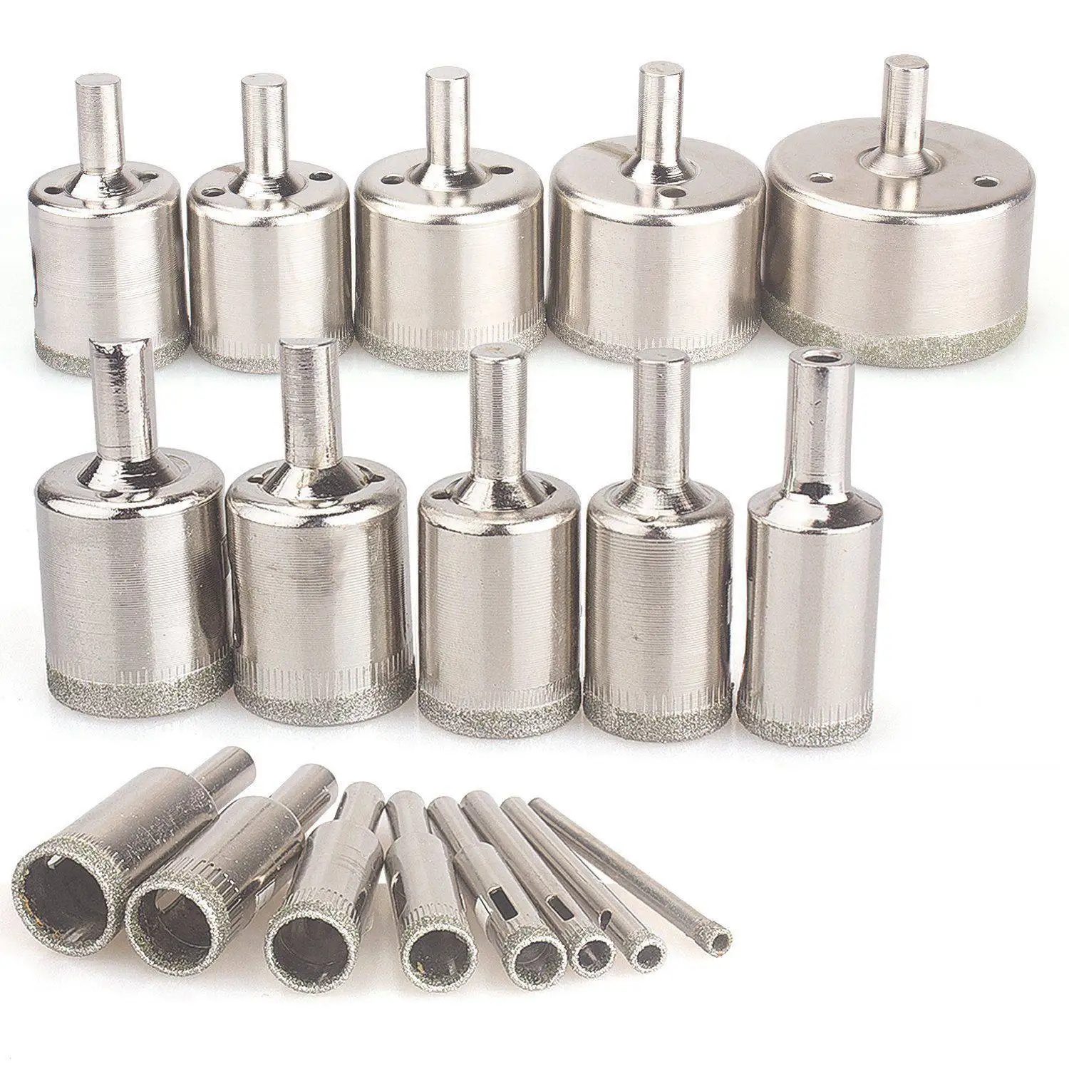 Diamond Drill Bits 18Pcs Hole Saws Hollow Core Set Remover Tools for Glass Ceramics Porcelain Ceramic Tile | Инструменты