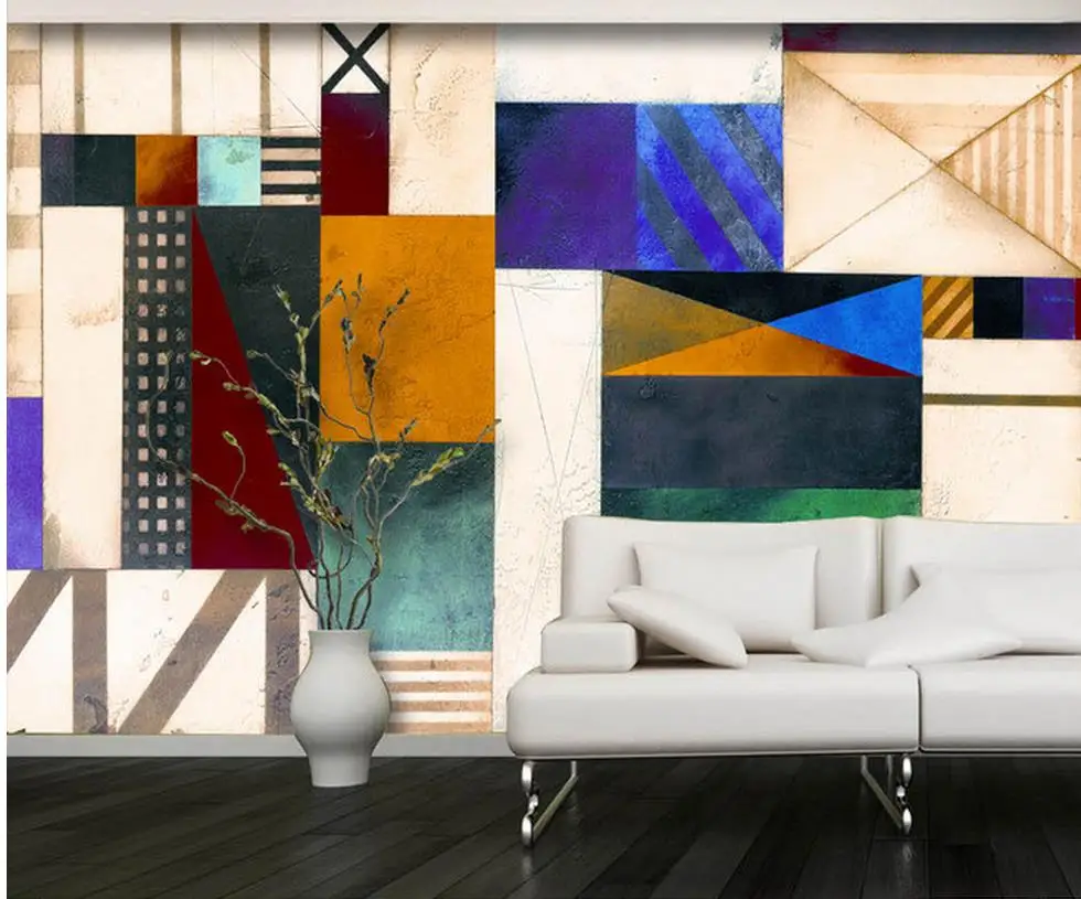 Настенные 3D-обои на заказ для ванной комнаты современное искусство простой