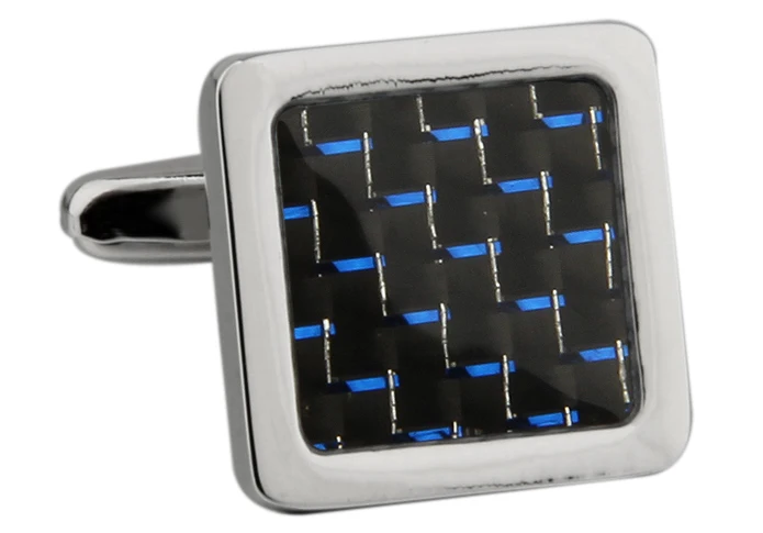 Классические мужские подарочные запонки iGame черные квадратные из бамбукового