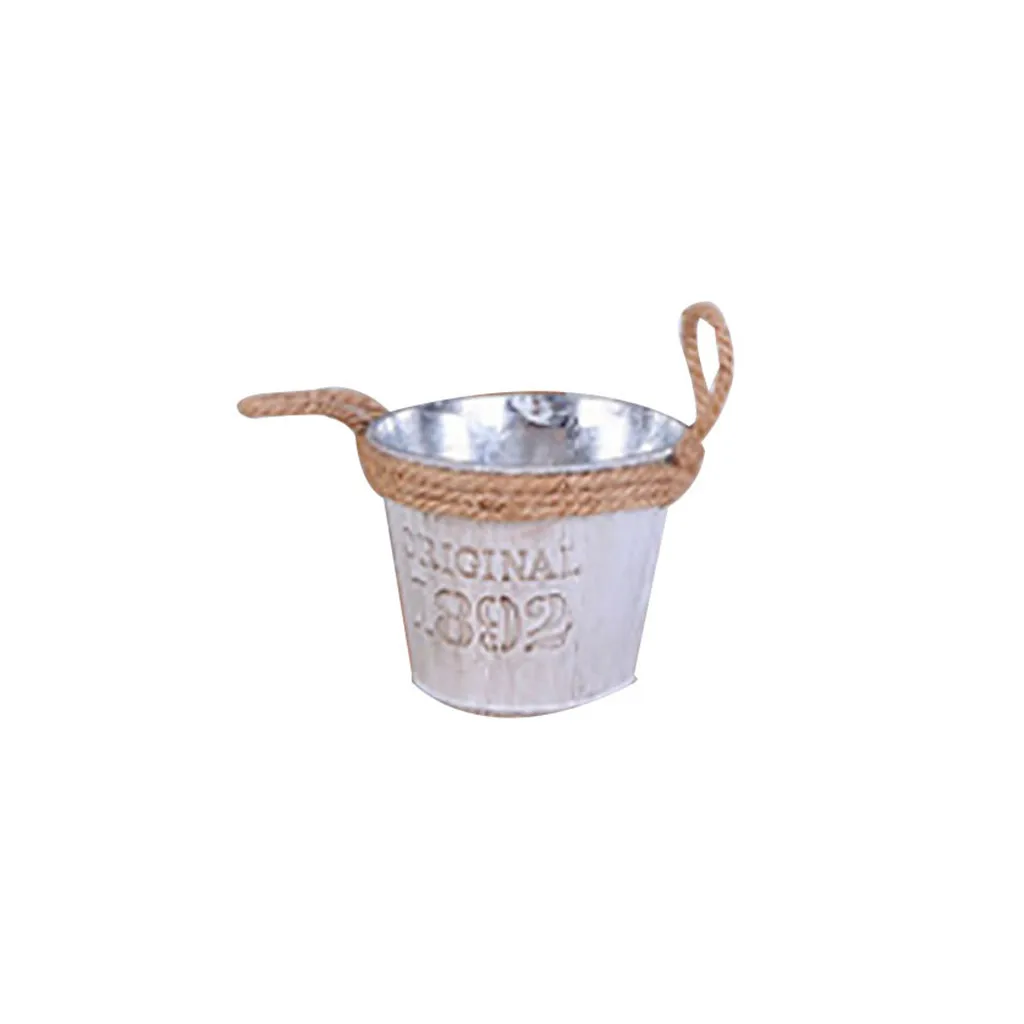 Металлический железный горшок для цветов подвесной выращивания растений на