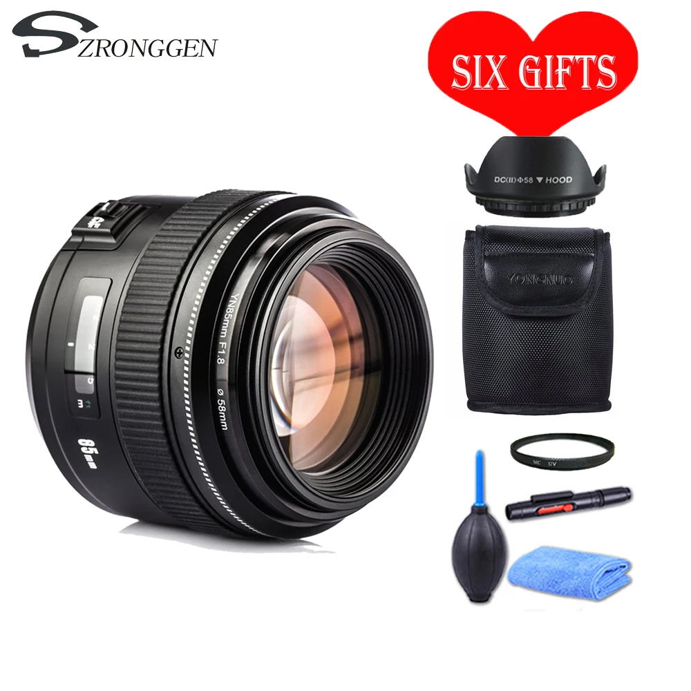 Объектив YONGNUO yn85 мм F1.8 AF/MF Стандартный Средний телеобъектив Prime 85 объектив с