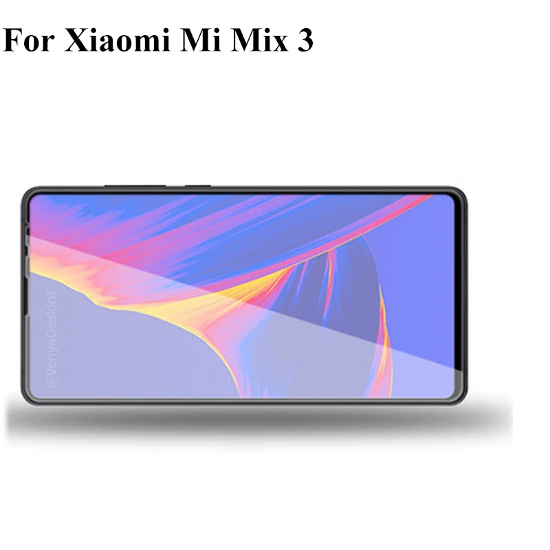 Черное полное покрытие закаленное стекло для Xiaomi Mi Mix3 Mix 3 Защитная пленка экрана