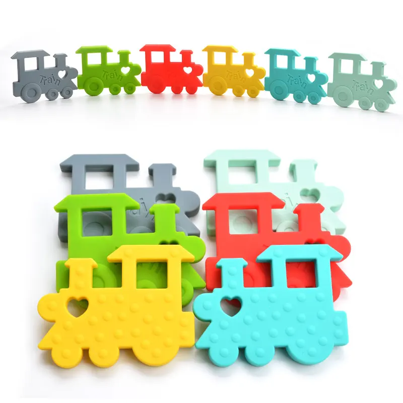 Силиконовый Прорезыватель в виде поезда 1 шт. не содержит Бисфенол А