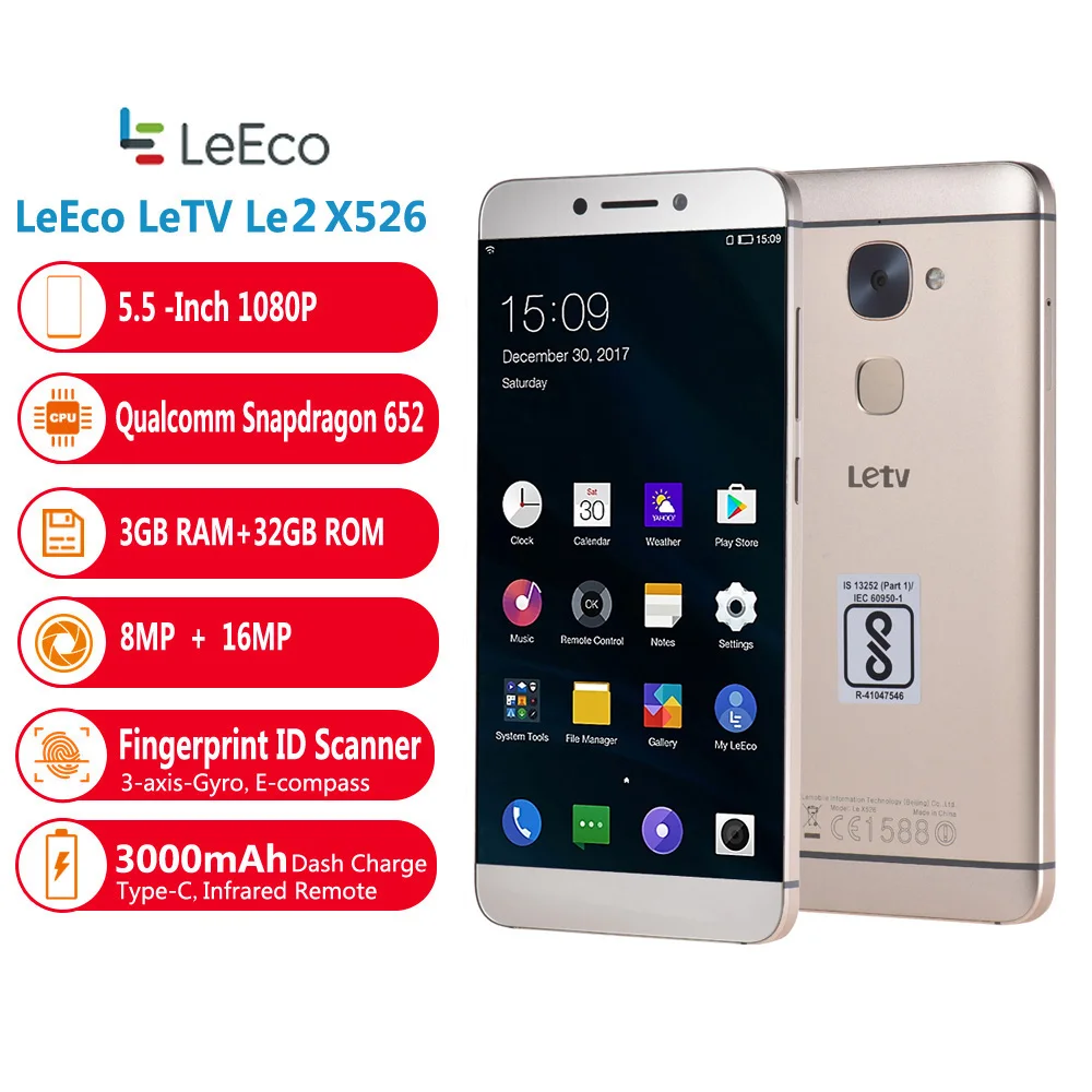 Глобальная версия Letv LeEco Le2 X526 3 ГБ Оперативная память 32 ГБ/64 Встроенная