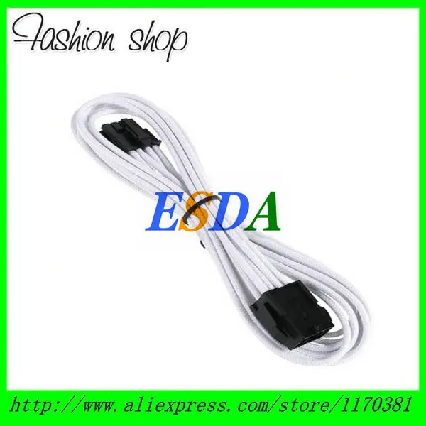 Высококачественный 12 дюймовый белый 8Pin PCI E GPU PSU штекер гнездо Удлинительный