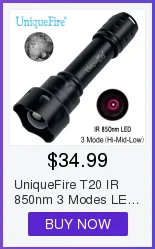 UniqueFire 1505 850NM ИК светодиодный фонарик 3 режима 38 мм выпуклая линза зум фокус инфракрасная Ночная лампа видения фонарь для охоты
