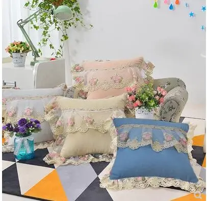 Романтическая наволочка кружевная поясная подушка наволочки для дома decr | Дом и
