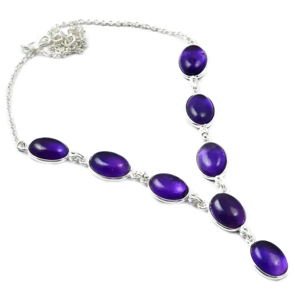 

NiaoZaiFei YunZaiKan Amethyst Necklace 925 Sterling Silver, 47.5 cm, MHBNE0072