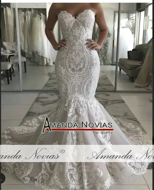 Милое кружевное свадебное платье русалки с вырезом горловины Новинка 2022 года Amanda