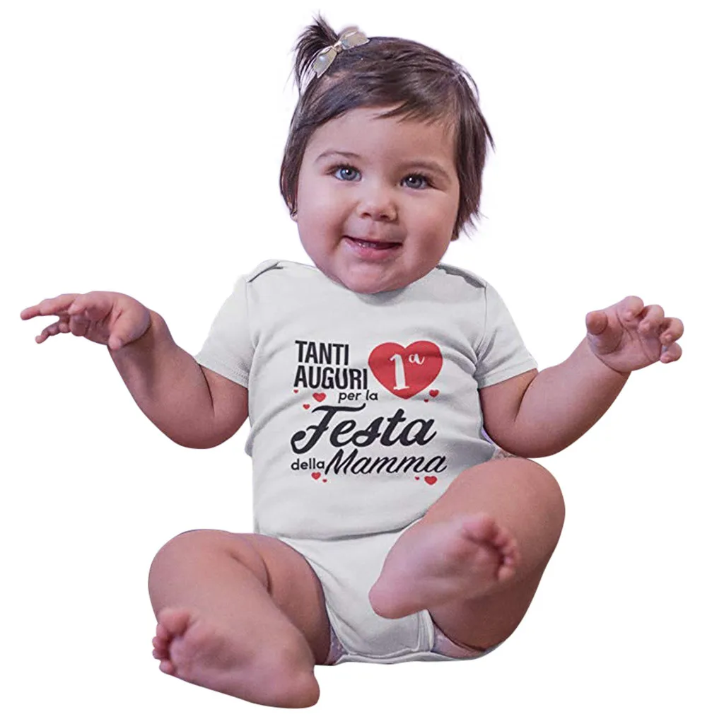

Baby Girl Boy Romper Outfits Straps Letter Tops baby rompers summer 2019 jumpsuit for girls kids