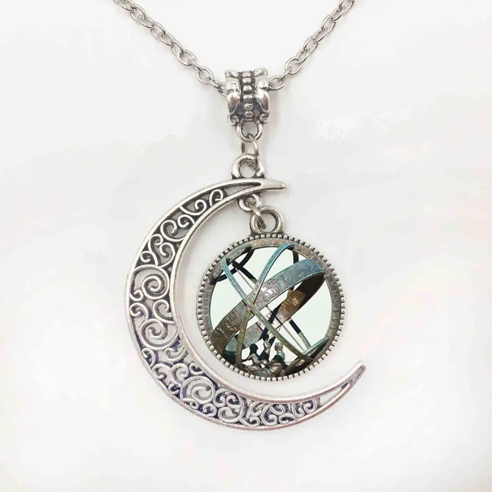 17Necklace20mm Астрономический Солнечный шар кулон ожерелье «Астрономия» Аква бронзовая астрономическая винтажная астрономическая научная бижутерия - Окраска металла: 17Necklace20mm