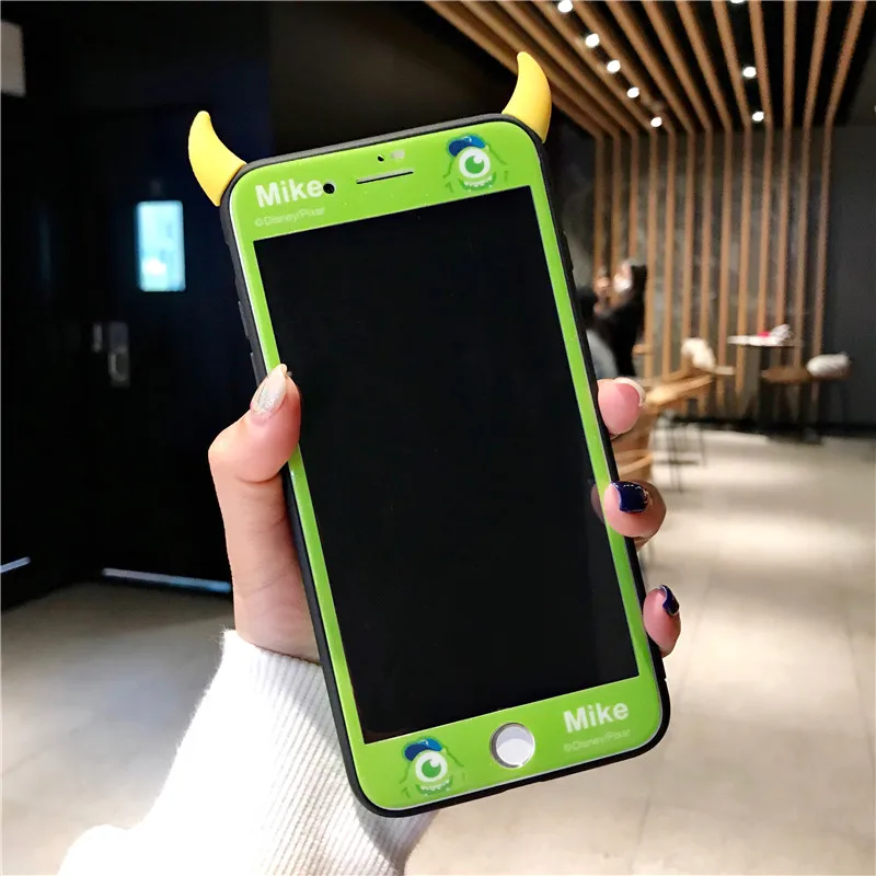 Для iPhone XS max XR X 3D милый Sullivan monsters чехол и пленка для экрана из закаленного стекла Mr
