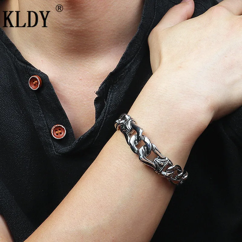 Мужской браслет KLDY из нержавеющей стали с цепочкой | Украшения и аксессуары