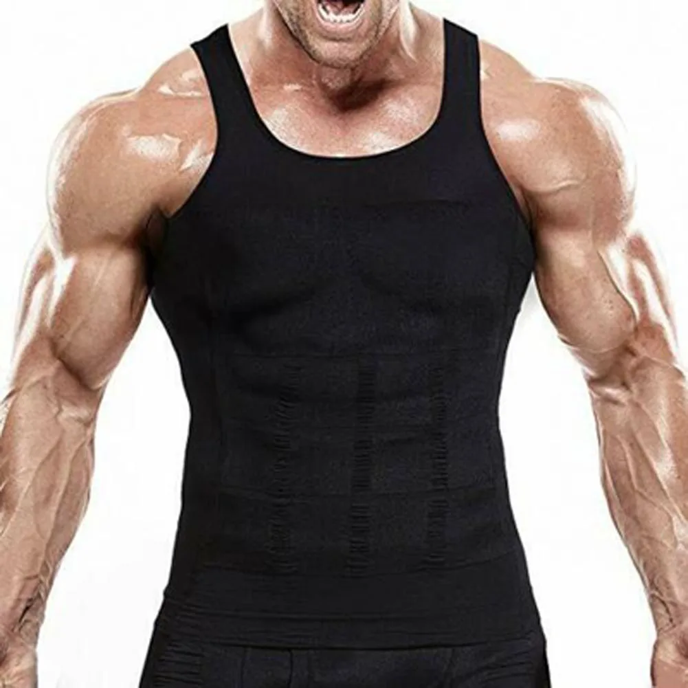 Для мужчин Фирма Талия тренер жилет Body Shaper бак Майки грудью утягивающий корсет триммер для ткани Cinechers пояс жилет топы