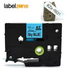 Сатиновая лента Tze-R531, черная на голубых лентах, 12 мм х 4 м, совместимый с принтером Brother p-touch, для ленточного принтера pt-d200 d210 tz-R531