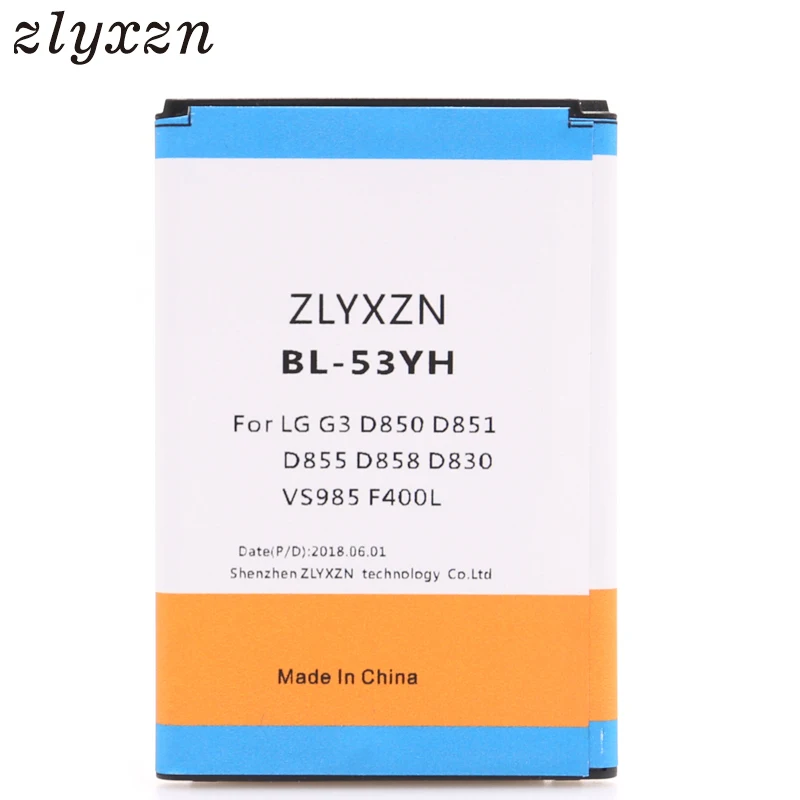 5200mAh BL-53YH Battery BL 53YH For LG G3 D858 D855 D857 D859 D850 F400 F460 F470 D830 D851 VS985  Мобильные телефоны