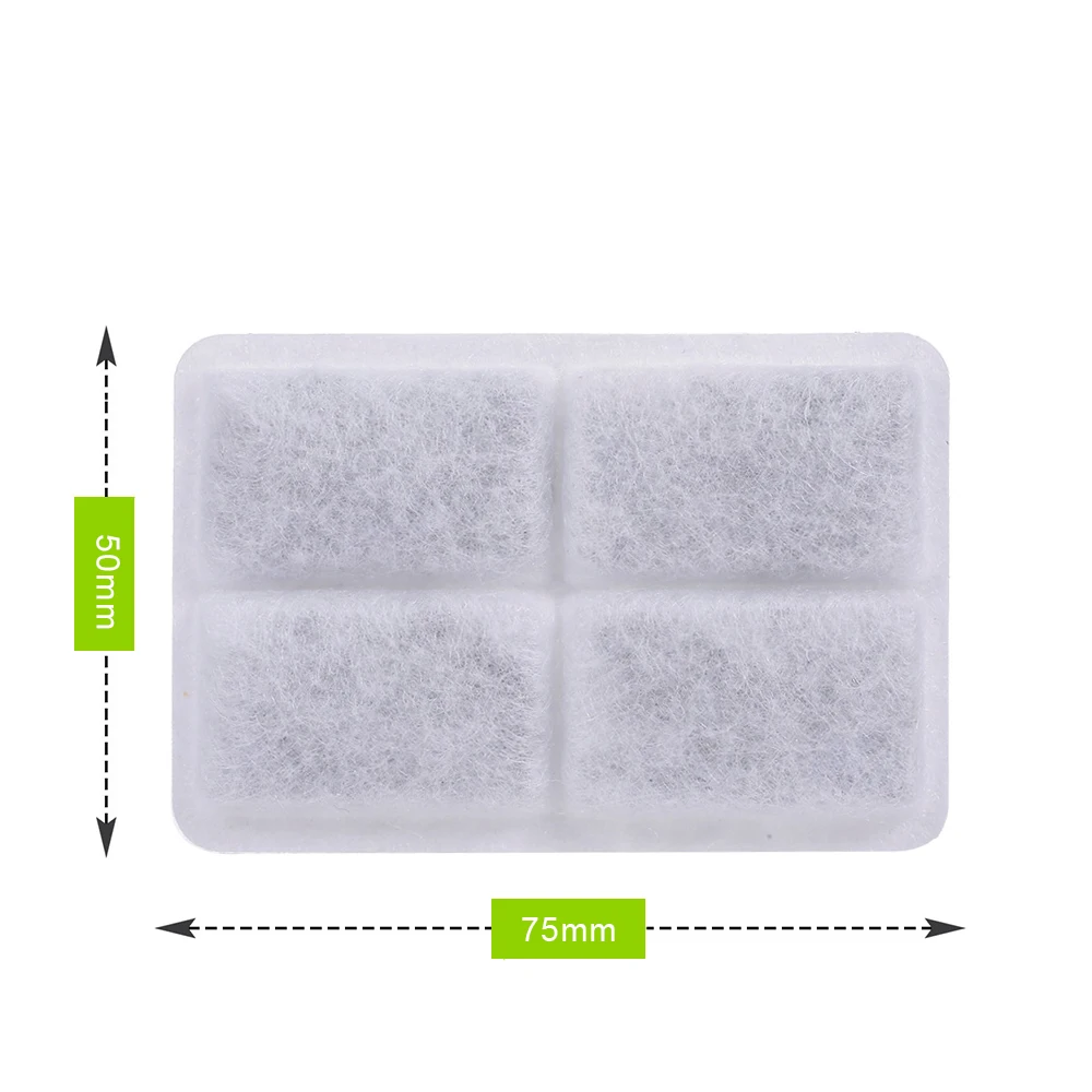 4PCS Activated Carbon Filters Charcoal Water Filter and Sponge set Replacement for Fountain Pet Dogs Cats Dispenser | Дом и сад