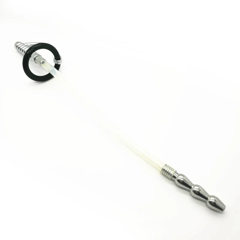 Секс-уретральный катетер растягивающийся пенис пробка с петлей кольцо для