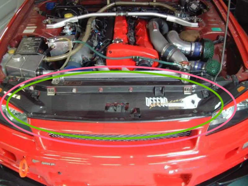 Охлаждающая панель Skyline R33 GTS Garage defant Style (только Spec 1) углеродное волокно 1995-1998 |