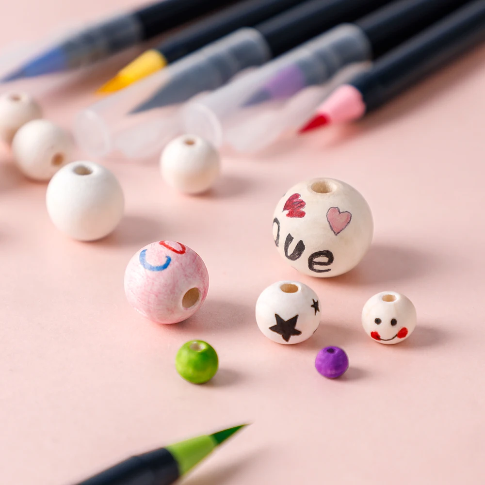 1105 шт./компл. необработанные деревянные бусины из натурального дерева для