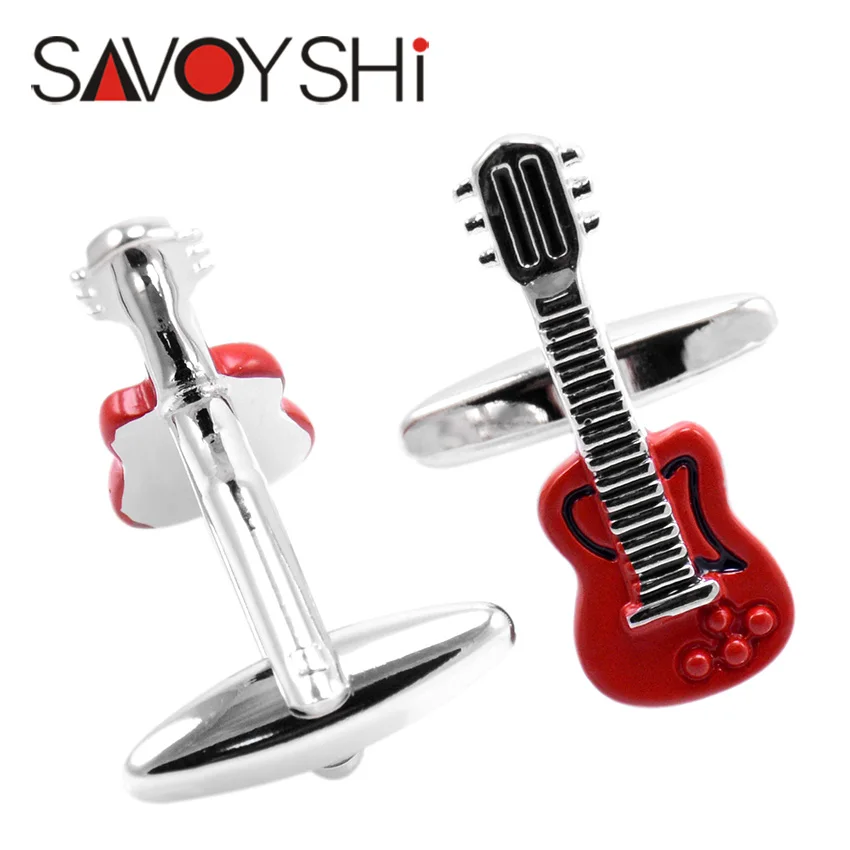 Запонки SAVOYSHI мужские рубашка манжеты для музыкальной гитары красные в инстау|guitar