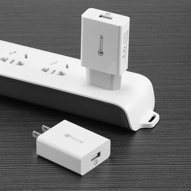 QC3.0 быстрое зарядное устройство USB адаптер для Xiaomi/Samsung/Huawei P20 lite зарядный кабель 1