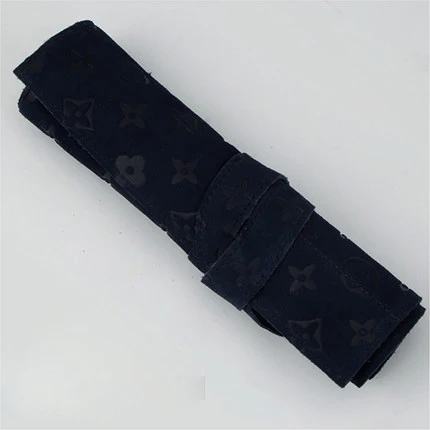 dark blue Stamp Парикмахерские ножницы складной мешок ножницы комплект для упаковки Ножницы сумка складные кожаные сумки парикмахерские волосы Чехол для ножниц сумка держатель - Цвет: dark blue Stamp